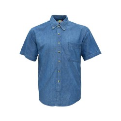 D02 Denim Shirt Men Short Sleeve